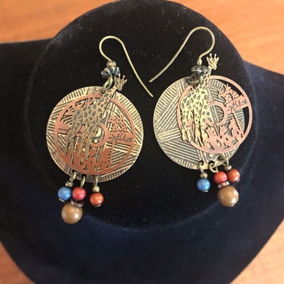 Authentic 1990s giraffe earrings - Picture 2 of 2